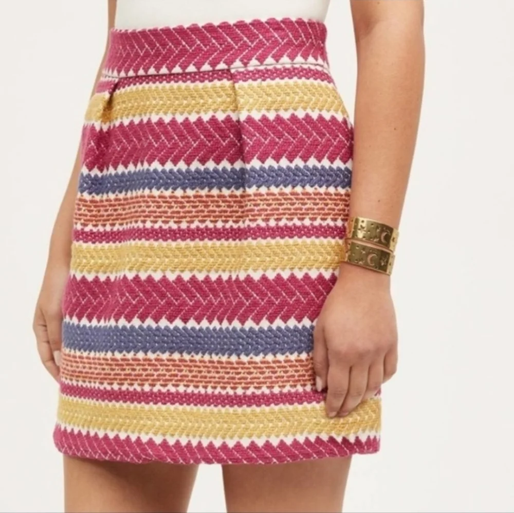 Anthropologie X Morgan Carper High Waist Embroidered Skirt XL